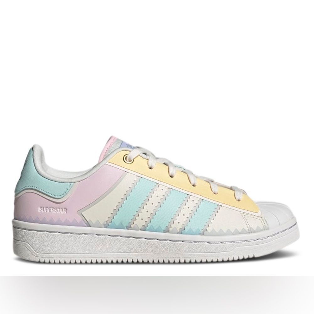 Adidas Originals Superstar OT Tech Pink Mint White Lace Up Sneakers. Size 7. NEW
